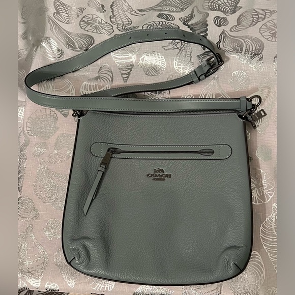 Coach Handbags - Coach Gray Mae pebbled leather crossbody